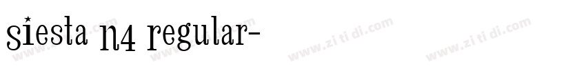 Siesta N4 Regular字体转换